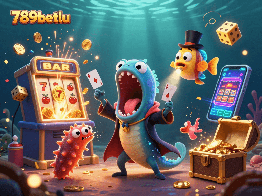 Engage in thrilling casino magic with 789betlu, featuring a bioluminescent eel and magical elements.