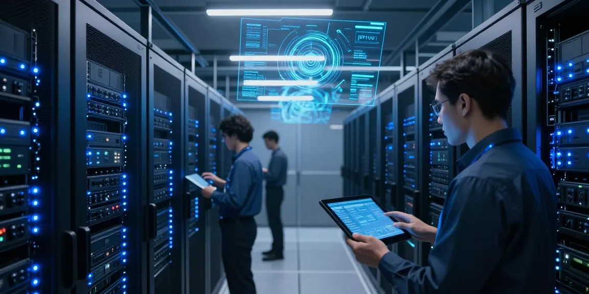 UK IPTV wholesale solutions with advanced cloud computing infrastructure in a modern data centre setting.