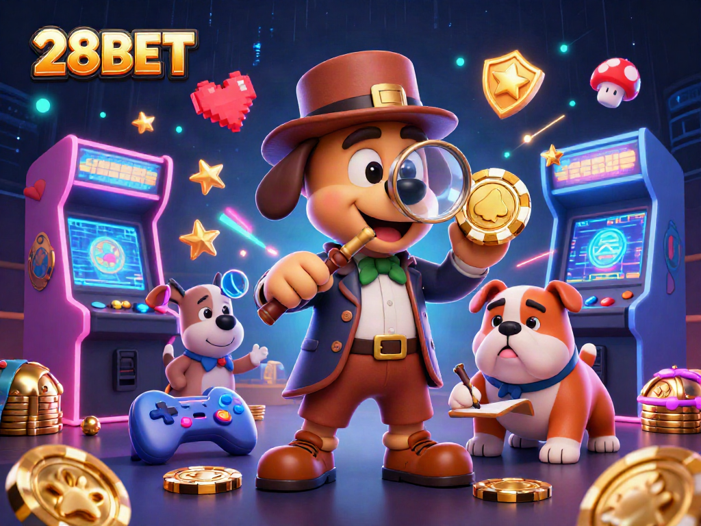 Engage in thrilling adventures with 28BET as the detective investigates a poker chip treasure.