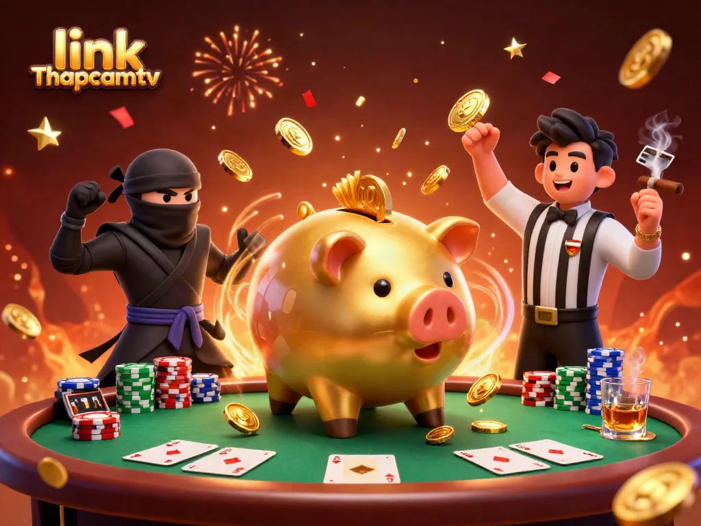 Engage with link Thapcamtv's exciting live action in a vibrant, high-stakes casino scene.