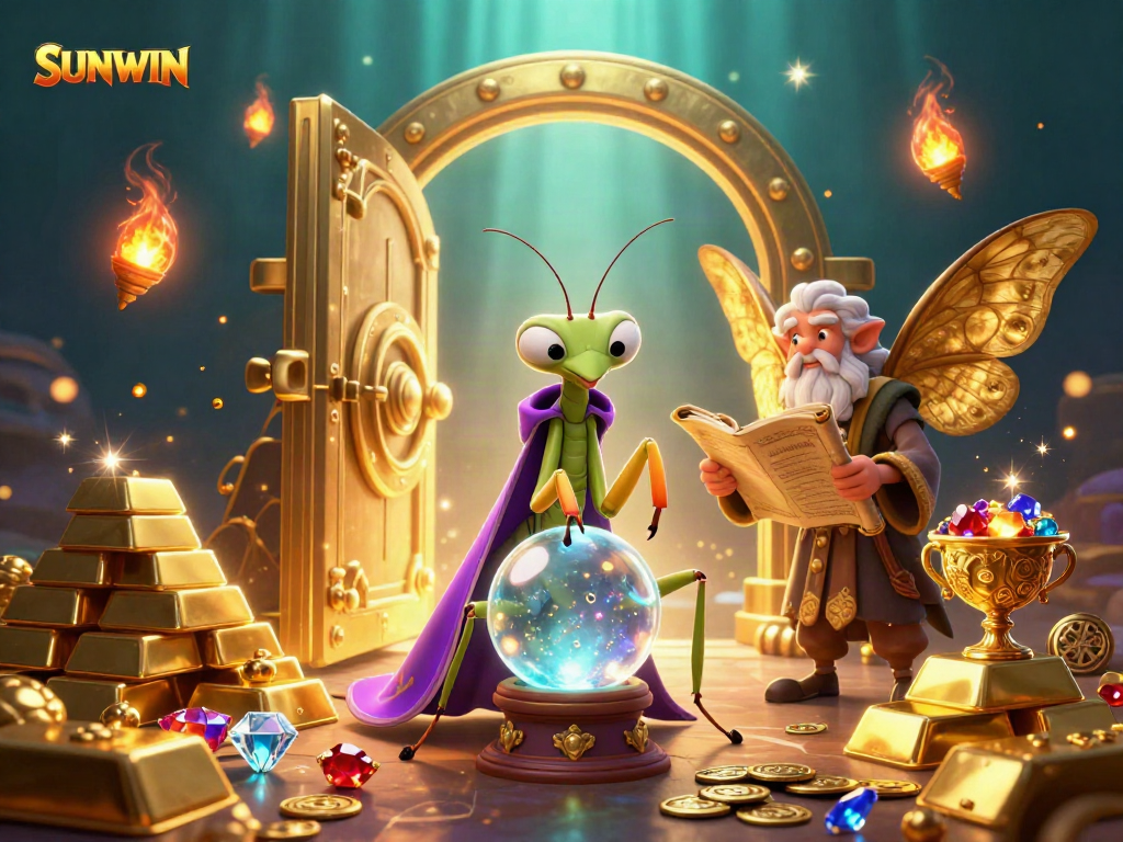 Engage with SUNWIN’s thrilling casino atmosphere, featuring vibrant elements and mystical characters.