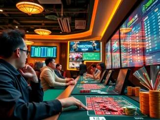 Exciting online gaming scene featuring players engaged with ev88win.live, showcasing casino games and sports betting.