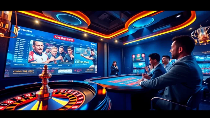 Exciting online gaming scene showcasing okvipwin.live sports betting and casino experience.