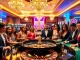 Experience the excitement of 399W gaming with diverse players at a luxury casino table.