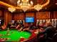 Experience high-stakes gaming at 69vn.gb.net's glamorous casino venue with roulette and vibrant slot machines.