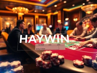 Experience the thrill of casino gaming with HAYWIN, featuring an exciting poker game and vibrant casino elements.