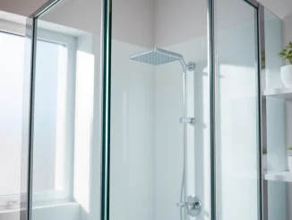 Erleben Sie die Funktionalität der sonni Duschkabine 90x90 in einem modernen Badezimmer mit eleganten Akzenten.