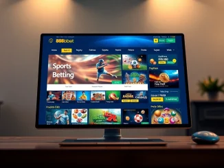 Engaging display of sports betting options on 888b.bet, showcasing a modern interface with vibrant graphics.