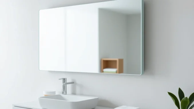 Illuminate your space with a stylish led mirror bathroom featuring a sleek, frameless design.