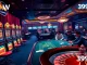 Experience the thrill of 399W with vibrant casino scenes of poker, slots, and roulette.