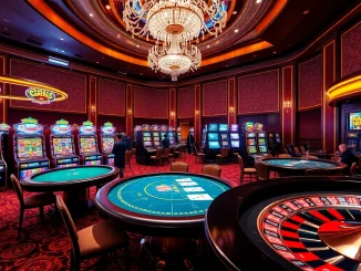 Experience the thrill of gambling with OKFUN, showcasing exciting poker games and vibrant slot machines.