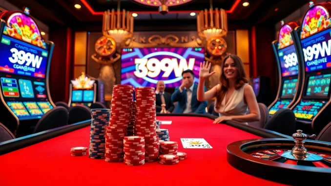 Experience the thrill of winning at 399W with vibrant casino elements and engaging gameplay.