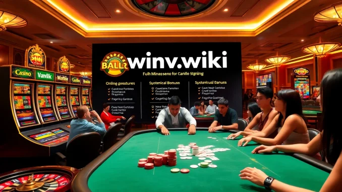 Winvn.wiki offers an exciting casino experience with vibrant slot machines and poker tables.