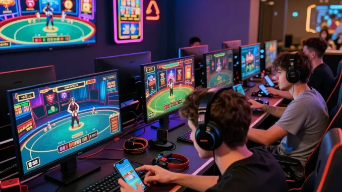 EE88 online gaming environment with players and vibrant graphics showcasing casino excitement.