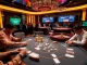 Exciting poker game scene at Luongsontv showcasing vibrant chips and engaging players.