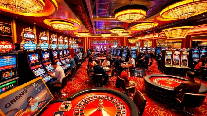 Experience the excitement of cm88 at a luxurious casino table with dynamic gameplay.