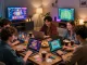 Enjoying an online gaming session with friends at https://rikbet.in.net/ showcasing vibrant casino games.