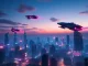 Explore the vibrant universe of gaming with stunning visuals from https://rr9935.com/ featuring futuristic cityscapes and spaceships.