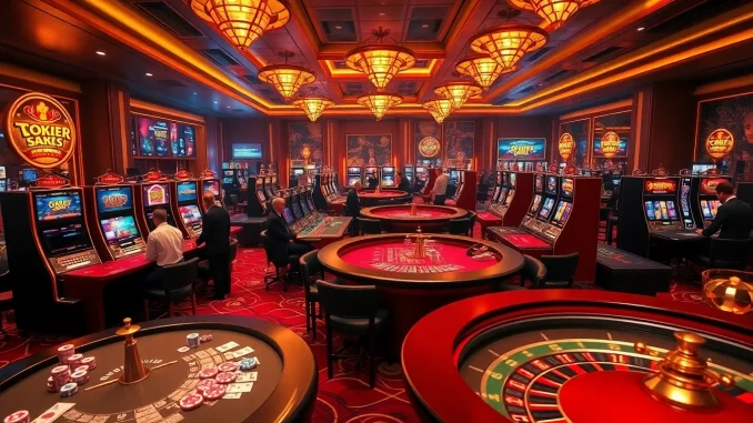 Experience the thrill of QQ88 online with vibrant gaming tables and captivating slot machines.