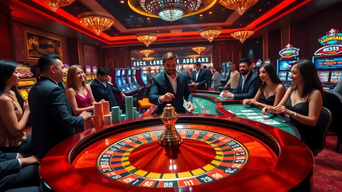 Experience the thrill of betting at KK55 casino, with vibrant roulette action and lively players.