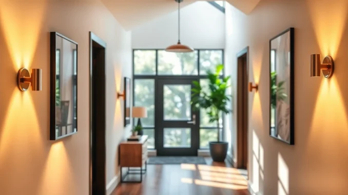 Illuminate your space with hallway lighting fixtures that enhance modern design and ambiance.