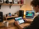 Engaging with the Go88 gaming app at home showcases exciting online gambling action.