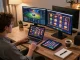Engaging in online casino gameplay on trang chủ go8 with multiple screens and strategy notes.