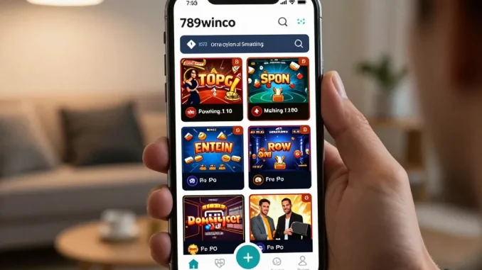 Engaged player using the 789winco mobile app to explore exciting online casino games.