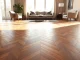 Install lvt flooring in a stylish modern home, revealing elegant textures and warm illumination.