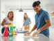 Offering cleaning services near me with a professional team in action, showcasing a spotless kitchen.
