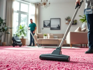 Carpet cleaners in Glasgow working on spotless carpets showcasing their expertise.