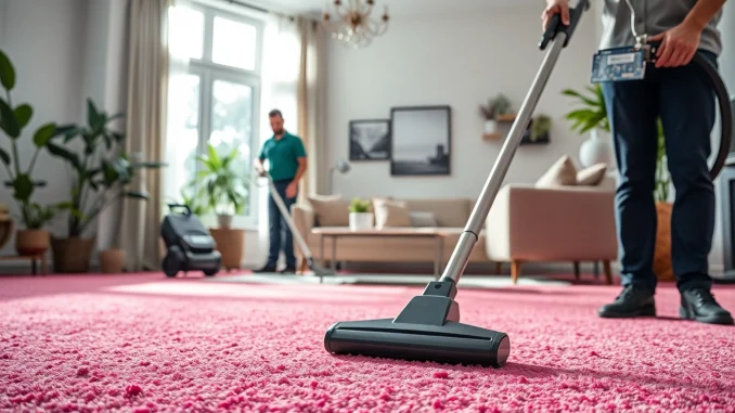 Carpet cleaners in Glasgow working on spotless carpets showcasing their expertise.