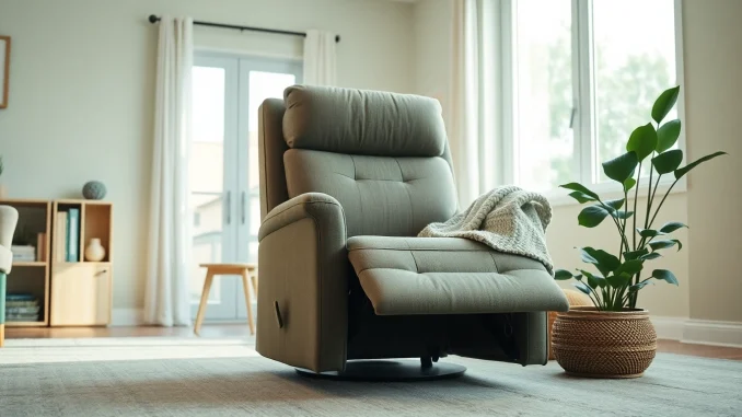 Relax in a stylish reclining lift chair, perfect for cozy living room moments.