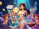 Win big with Go88 in this vibrant 3D illustration depicting a goddess and cherubs amidst dazzling casino elements.