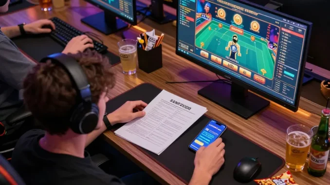 Player strategizing their next move in online casino gaming at 789b, showcasing engagement and excitement.