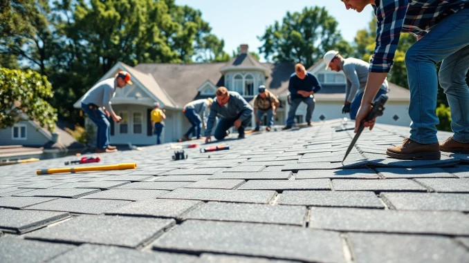 Roofing team enhancing South Jersey homes with precision and teamwork.
