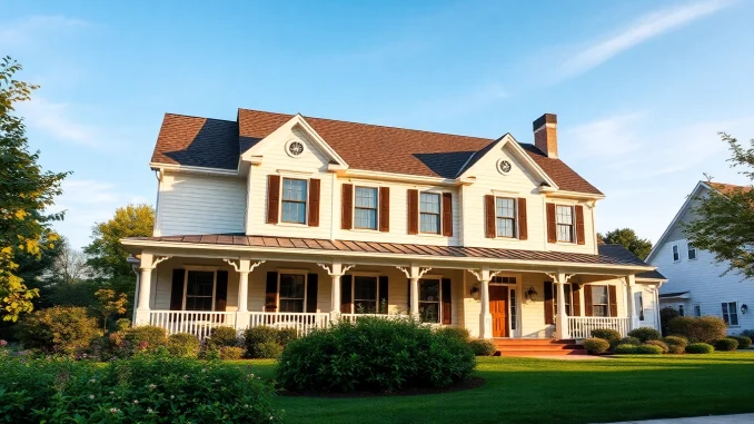 Showcasing a beautiful colonial home addition with charming architecture and inviting landscaping.