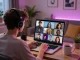 Engaging in nsfw ai chat with colorful avatars and cozy atmosphere.