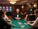 Players at a poker table engage in high-stakes gameplay at cm88seo casino, highlighting strategy and excitement