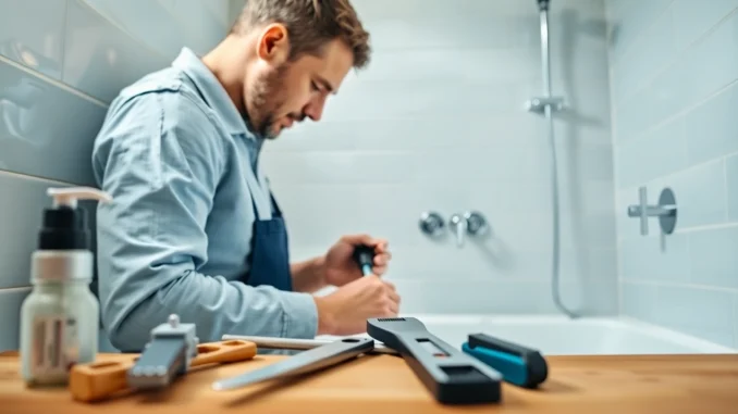 Professional bathroom fitter Manchester showcasing modern renovation techniques in a stylish home.