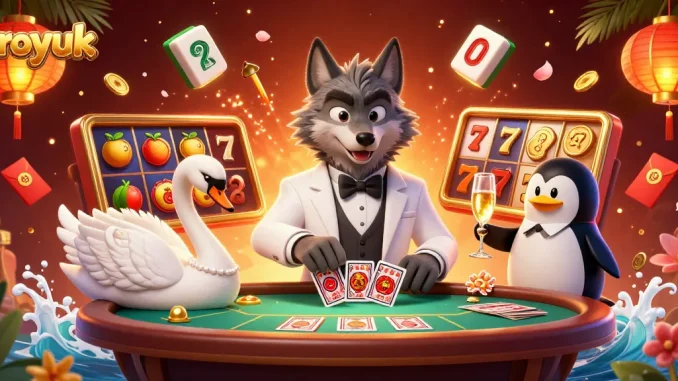 Engage with troyuk's thrilling casino experience featuring charming characters and vibrant gaming elements.
