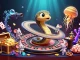 Engaging 78Win scene with a roulette wheel, astronaut mice betting, and cosmic dealer elements.