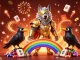 Engage with dynamic SHBET casino scenes featuring Odin and his ravens amidst vibrant gaming elements.